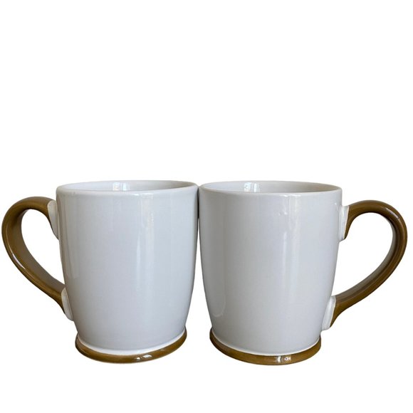 Dunkin' Donuts Large Oversized Ceramic Mugs Pair Set Of 2 - Picture 8 of 16